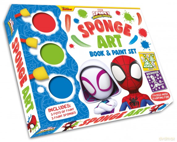 Marvel Spidey and his Amazing Friends Sponge Art Book Paint Set [KSIĄŻKA]