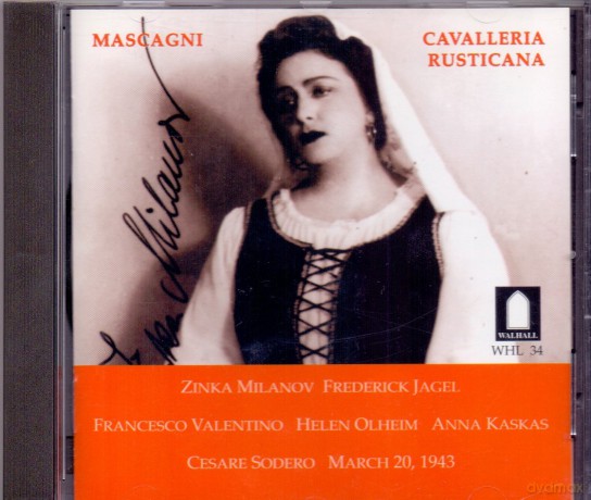Milanov Zinka Jagel Frederick Valentino Francesco: Mascagni: Cavalleria Rusticana [CD]