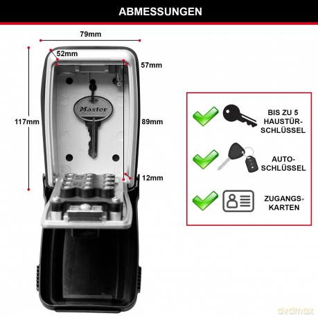 Master Lock 5423EURD Schlźsseltresor gr