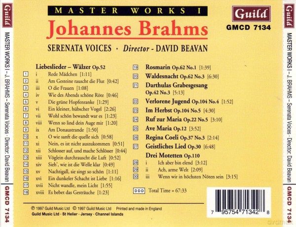 Brahms: Master Works I [CD]