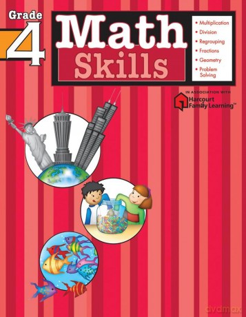 Math Skills Grade 4 Flash Kids Harcourt Family Learning [KSIĄŻKA]