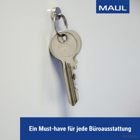 MAUL Funkwanduhr MAULstep silber 35,0 cm