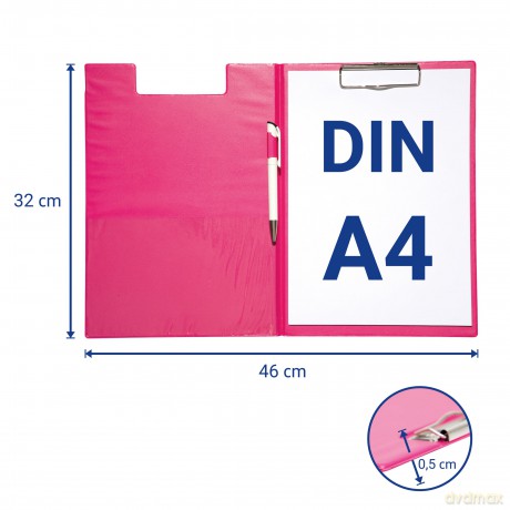 MAUL Klemmbrettmappe 2339222 DIN A4 pink