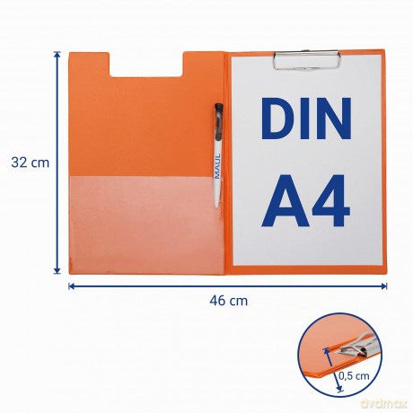 MAUL Klemmbrettmappe DIN A4 orange