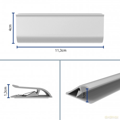 Maul: MAUL Klemmleiste 11,3 cm silber selbstkl