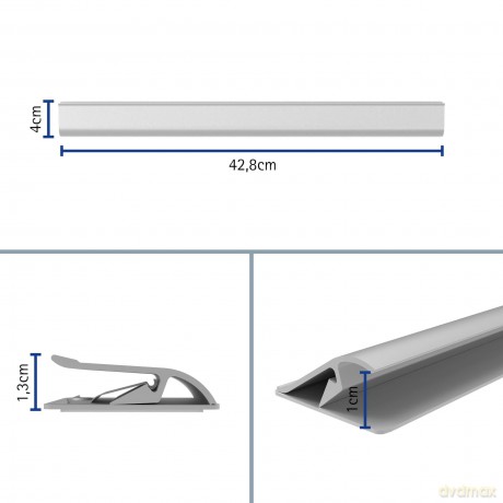 Maul: MAUL Klemmleiste 42,8 cm silber selbstkl