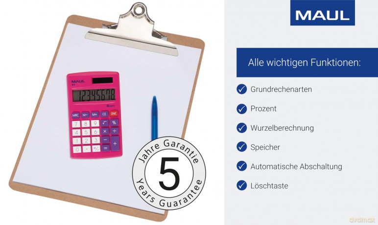 MAUL M 8 Taschenrechner pink