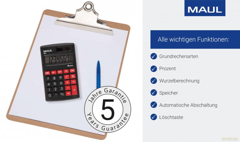 MAUL M 8 Taschenrechner schwarz