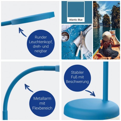 Maul: MAUL MAULjoy LED-Schreibtischlampe blau