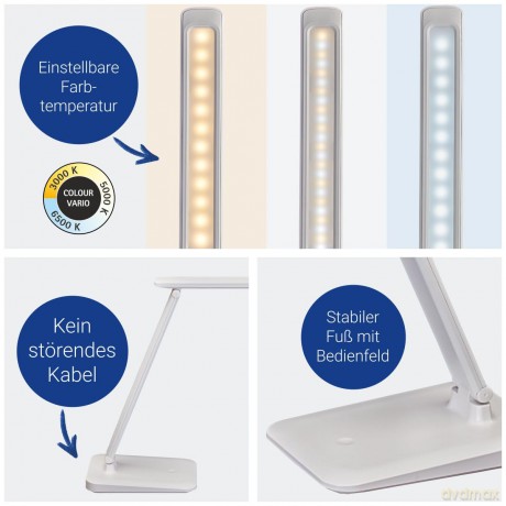 Maul: MAUL MAULSally LED-Schreibtischlampe wei