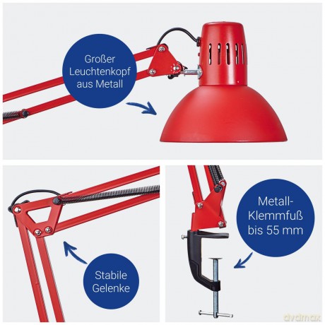 Maul: MAUL MAULstudy Schreibtischlampe rot mit