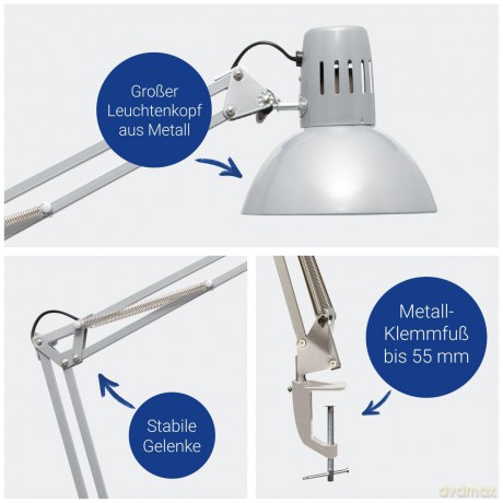 Maul: MAUL MAULstudy Schreibtischlampe silber