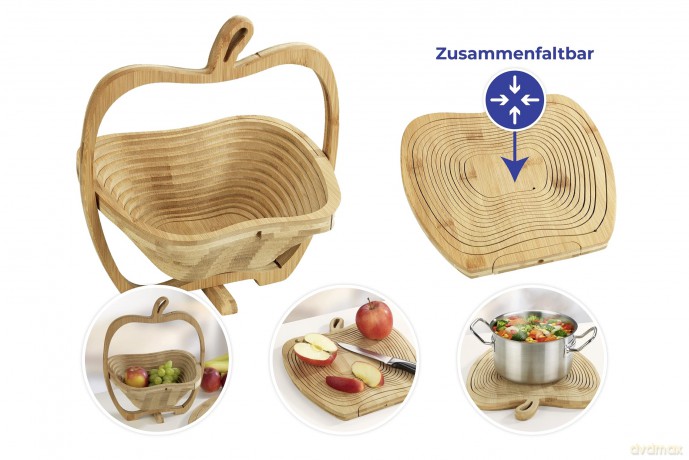 Maximex Obstschale faltbar braun