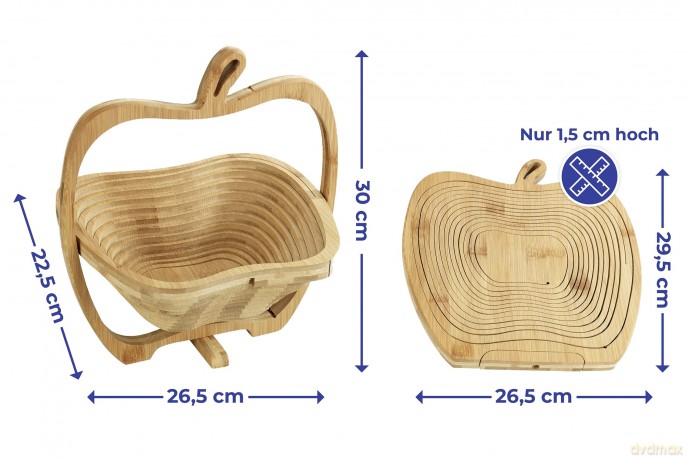 Maximex Obstschale faltbar braun