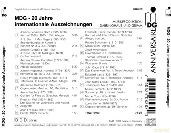 Diverse: Mdg 20 Jahre [CD]