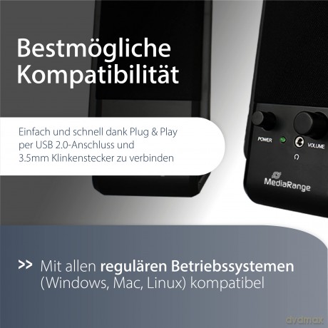 MediaRange Aktivbox Compact Desktop Spea