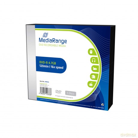 Dvd-R Empty: MEDIARANGE DVD-R 4.7 GB 16x SPEED (5 PIECES) [5CD]