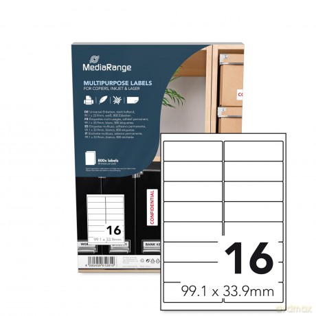 MediaRange Etiketten 99,1x33,9mm 800 St