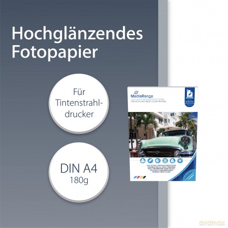 MediaRange Foto Papier hochglnzend DIN