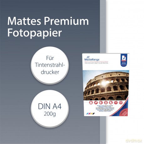 MediaRange Fotopapier/MRINK102 A4 matt 2