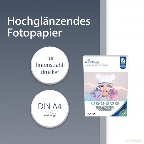MediaRange Fotopapier/MRINK103 A4 hochgl