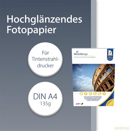 Mediarange: MediaRange Fotopapier/MRINK107 A4 hochgl