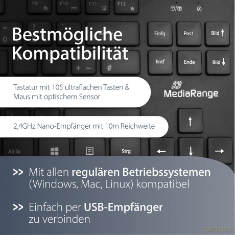 MediaRange MROS107 Tastatur-Maus-Set kab