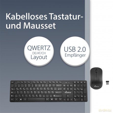 MediaRange MROS107 Tastatur-Maus-Set kab