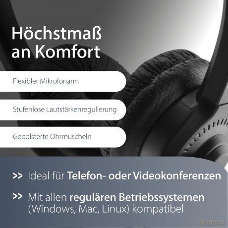 MediaRange MROS304 Headset schwarz