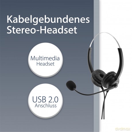 MediaRange MROS304 Headset schwarz