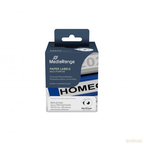 MediaRange Papieretiketten Dymo 54x101m