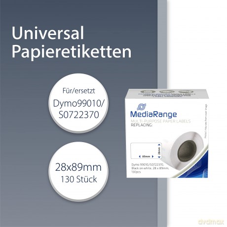 MediaRange Papieretiketten komp. Dymo 28