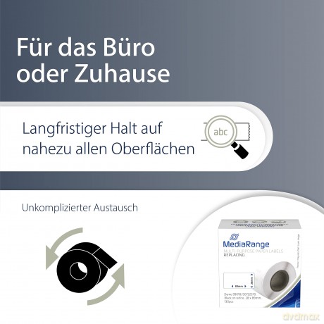 MediaRange Papieretiketten komp. Dymo 28