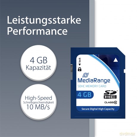 MediaRange Speicherkarte SDHC/MR961 4GB