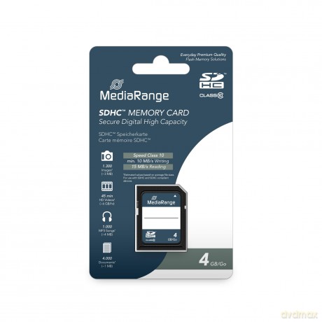 MediaRange Speicherkarte SDHC/MR961 4GB