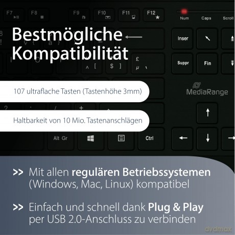 MediaRange Tastatur kabelgeb. ultraflach