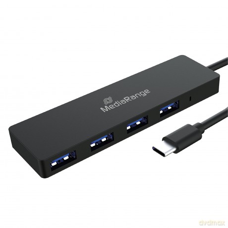 MediaRange USB-Hub MRCS508 4-fach schwar