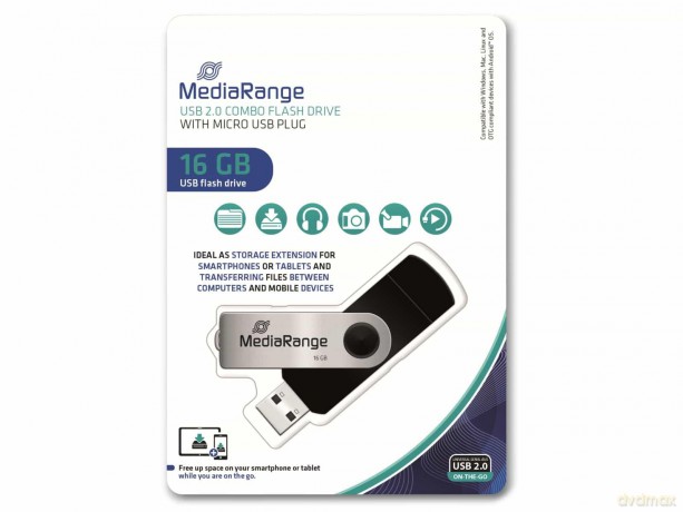 MediaRange USB-Stick 16 GB USB combo mit