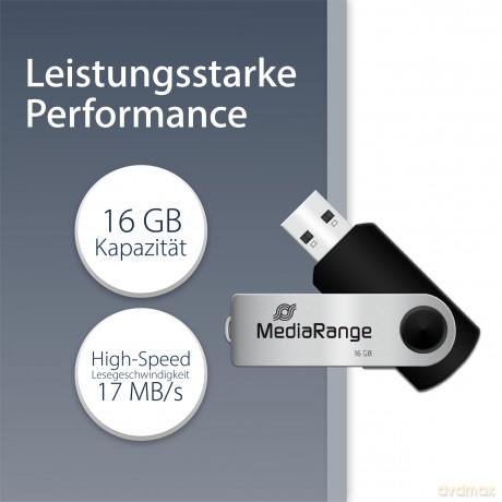 MediaRange USB-Stick 2.0/MR910 16GB schw