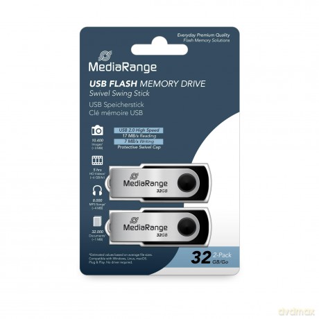 MediaRange USB-Stick 32GB USB 2.0 Flexi