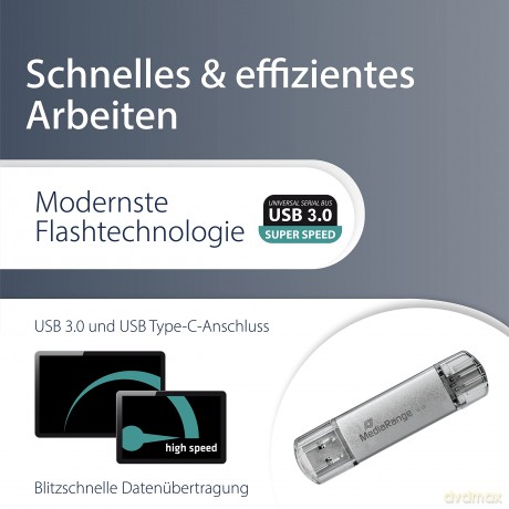 MediaRange USB-Stick silber 64 GB