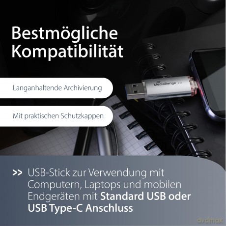 MediaRange USB-Stick silber 64 GB