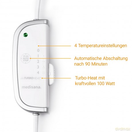 medisana HP 630 Heizkissen grau 100 Watt