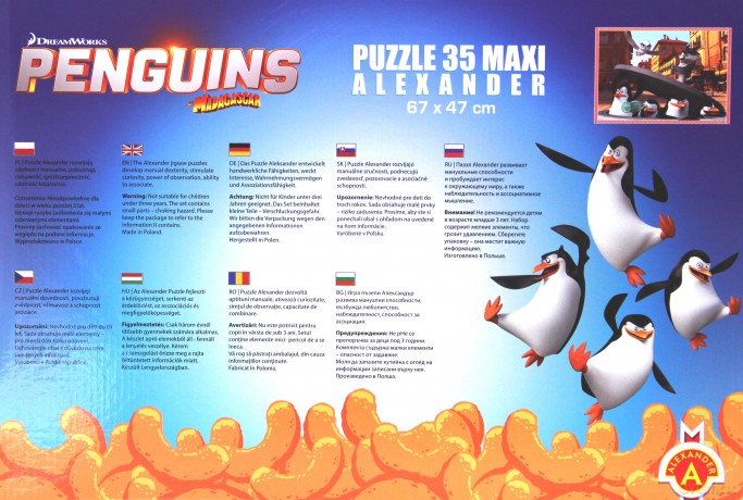 ALEXANDER 35 El. Maxi Pingwiny z Madagaskaru [PUZZLE]