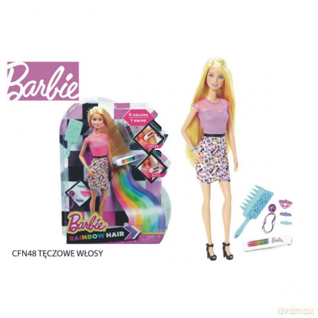 BARBIE Tęczowe włosy