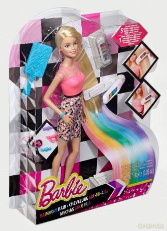 BARBIE Tęczowe włosy