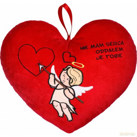 BEPPE Poduszka serce z Amorkiem 30 cm