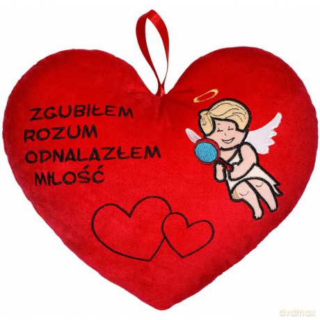 BEPPE Poduszka serce z Amorkiem 30 cm