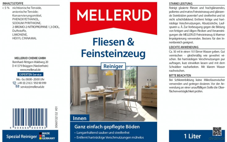 MELLERUD Feinsteinzeug Bodenreiniger 1,0
