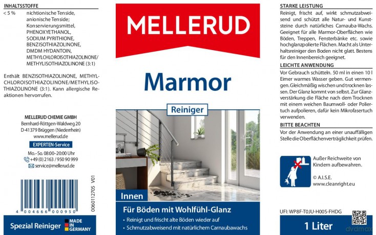 MELLERUD Marmor Bodenreiniger 1,0 l